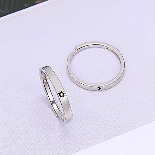 Sun and Moon ring pair S925