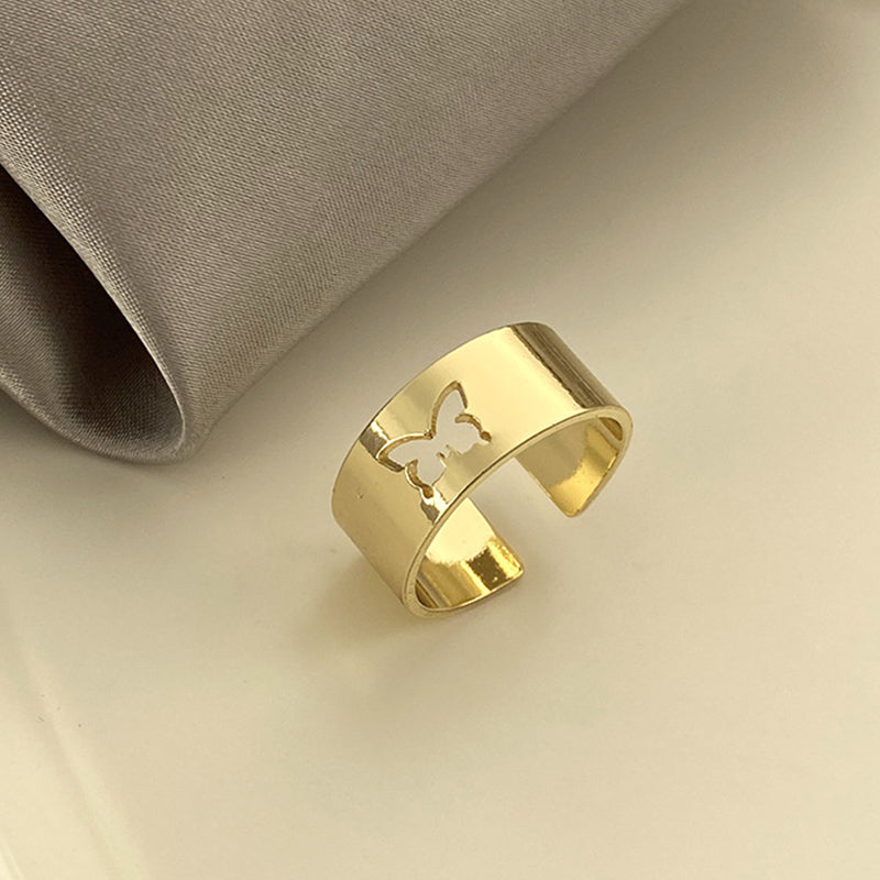 925 Butterfly rings pair