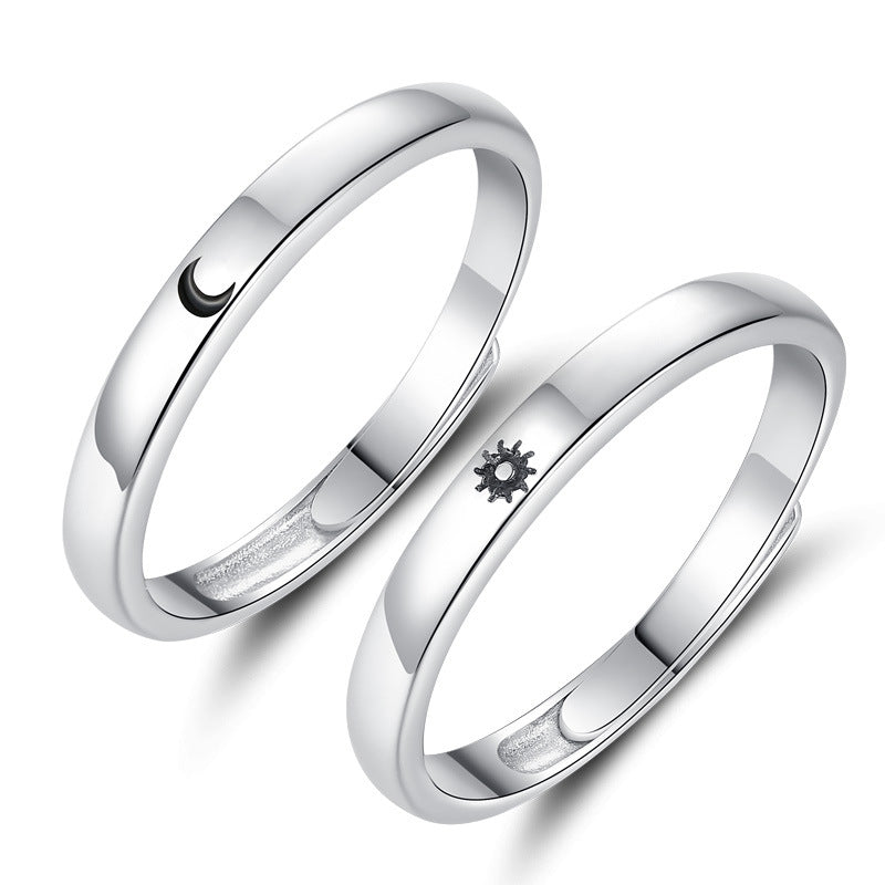 Sun and Moon ring pair S925