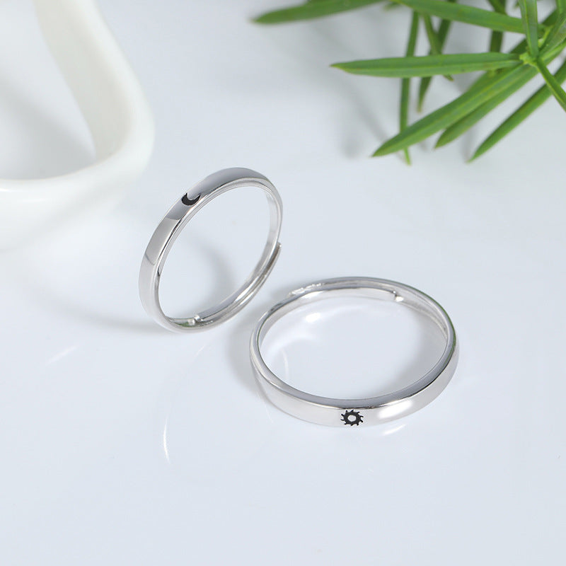 Sun and Moon ring pair S925